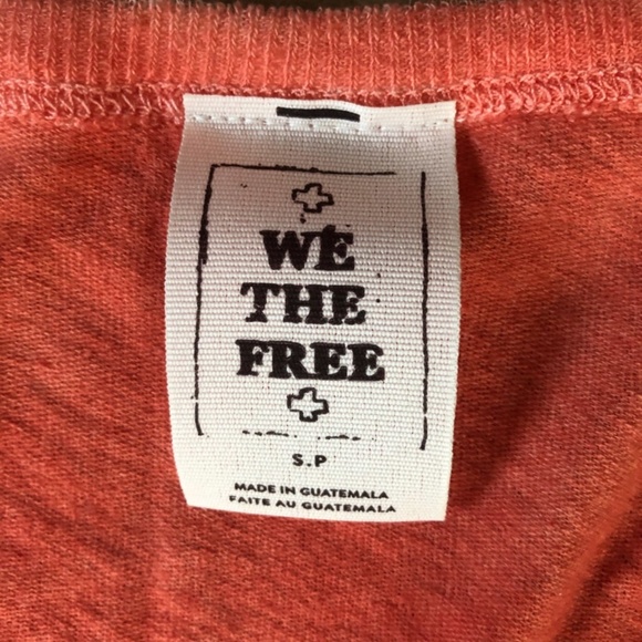 NWOT - We The Free Red Long Beach Tee Tunic Top S - Picture 8 of 8